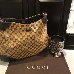 Gucci Crystal GG Guccissima Hobo Purse